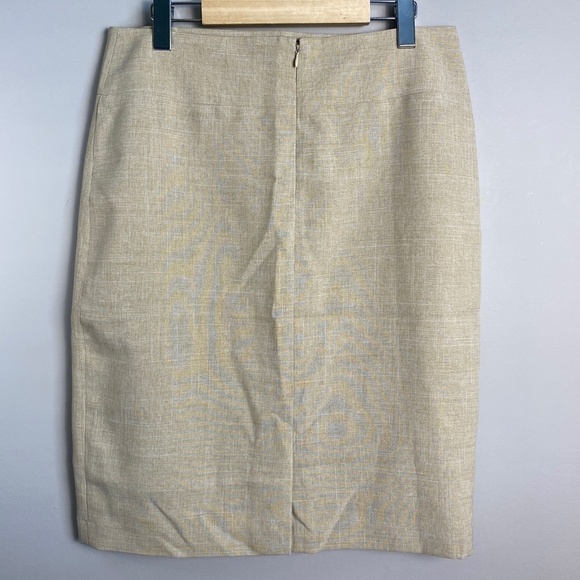 Beechers Brook Women's Cream/Tan Straight Midi Lined Skirt Size 10‎ Professional - Picture 3 of 13